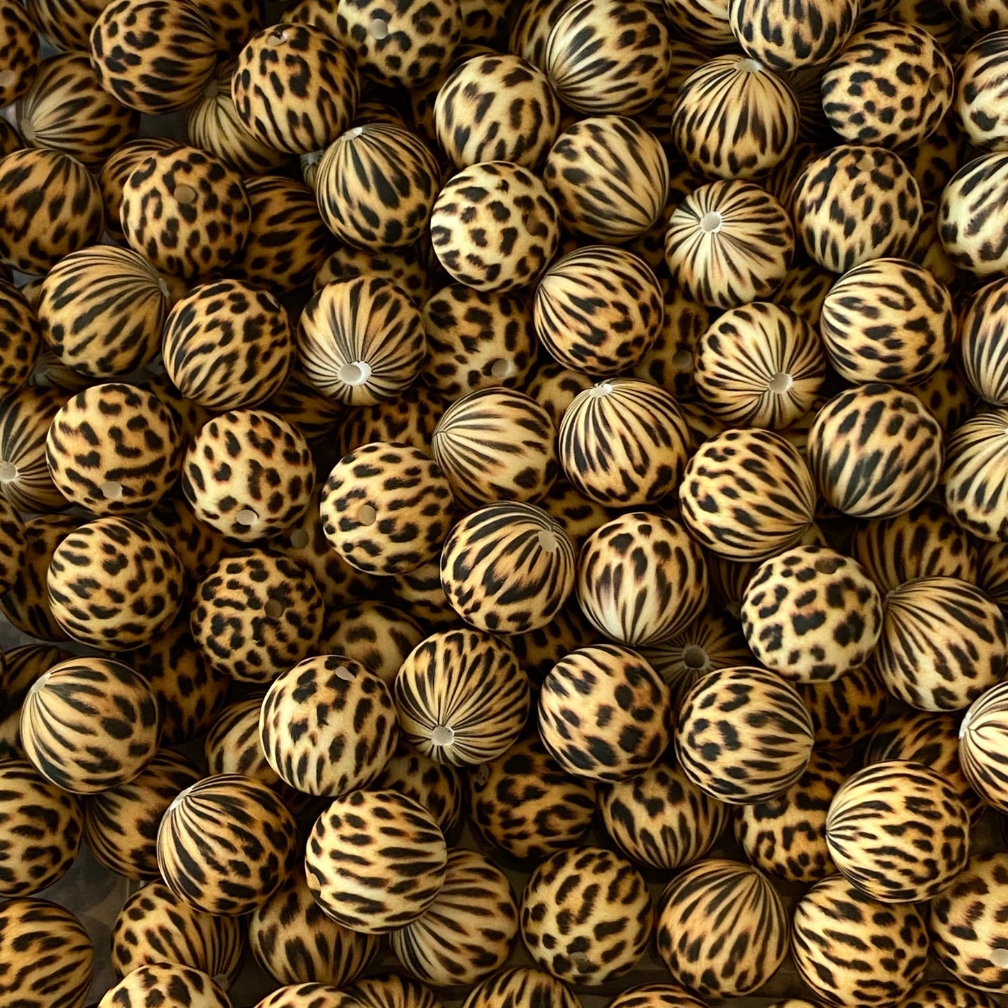 12mm- A-03- Cheetah Silicone Beads