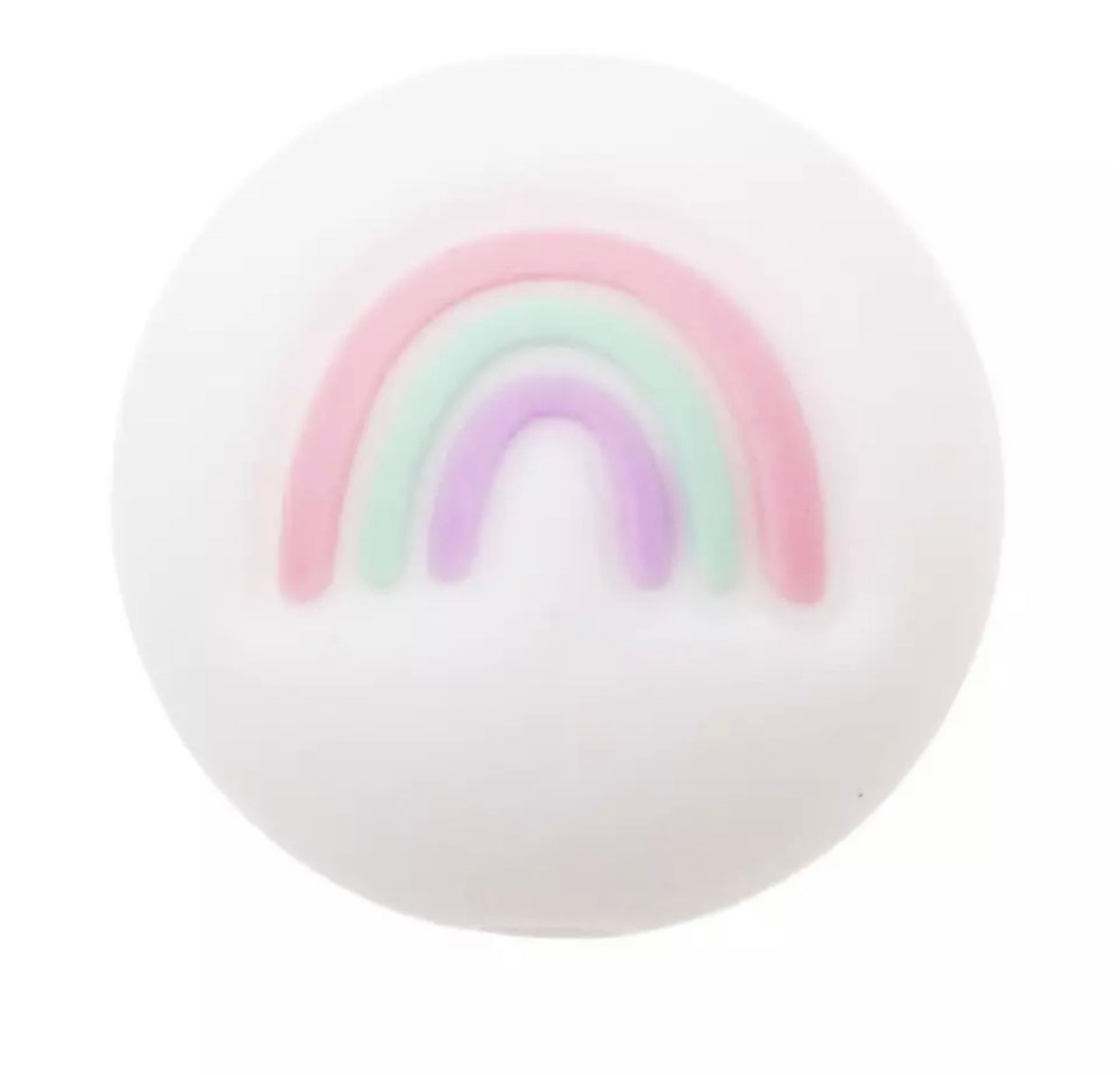 T31 - 15mm "Pink" Rainbow Silicone Beads