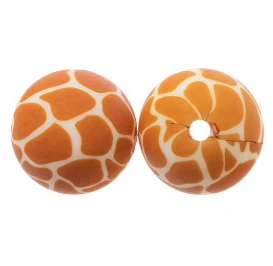 12mm- A-11- "Giraffe" Silicone Beads