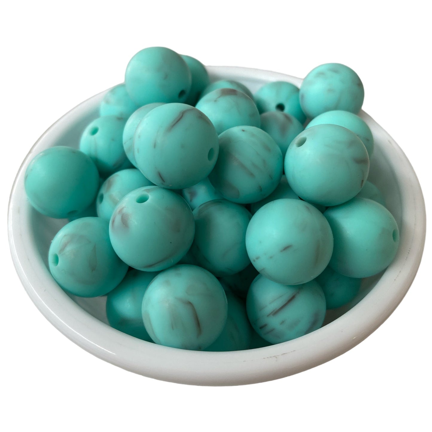 #814 - 19mm Aqua Western Silicone Beads