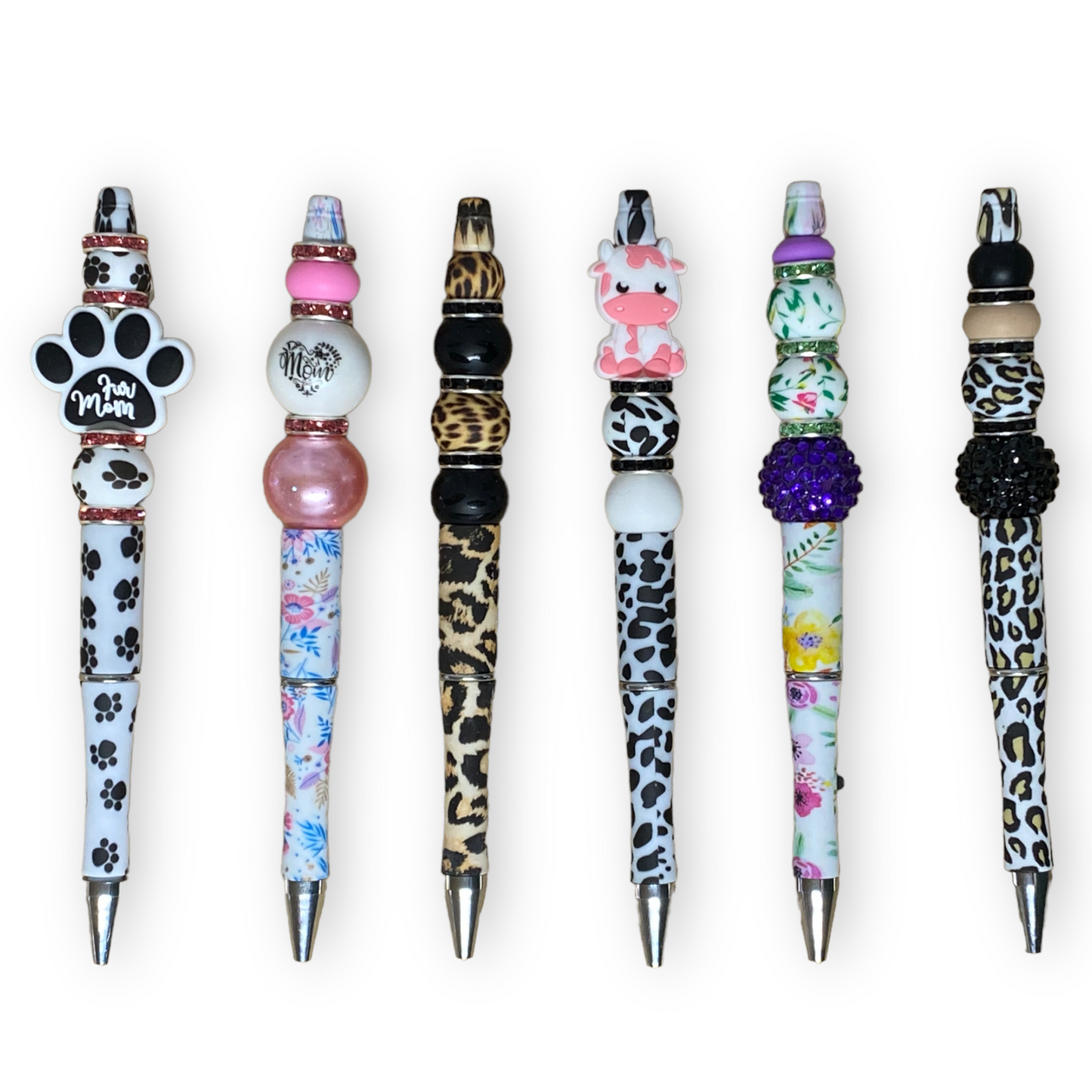 PEN Z/5 - White Leopard Beadable Pen (1 Count)