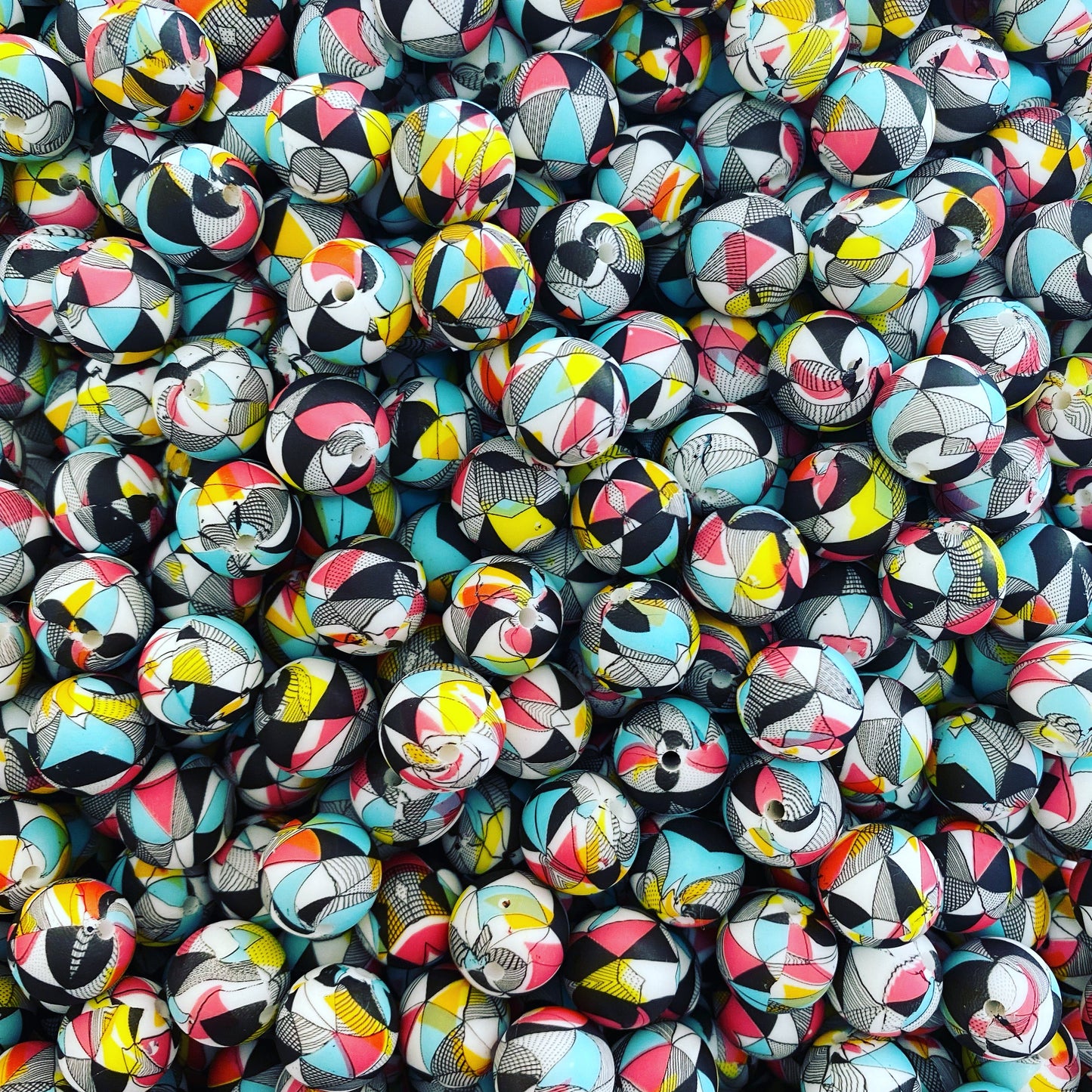 12mm-  P-17-  Nightmare “Sally” Silicone Beads