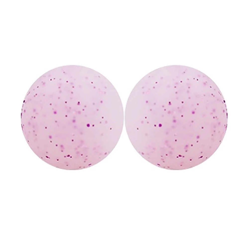 T195 - 12mm "Lavender Glitter" Silicone Beads