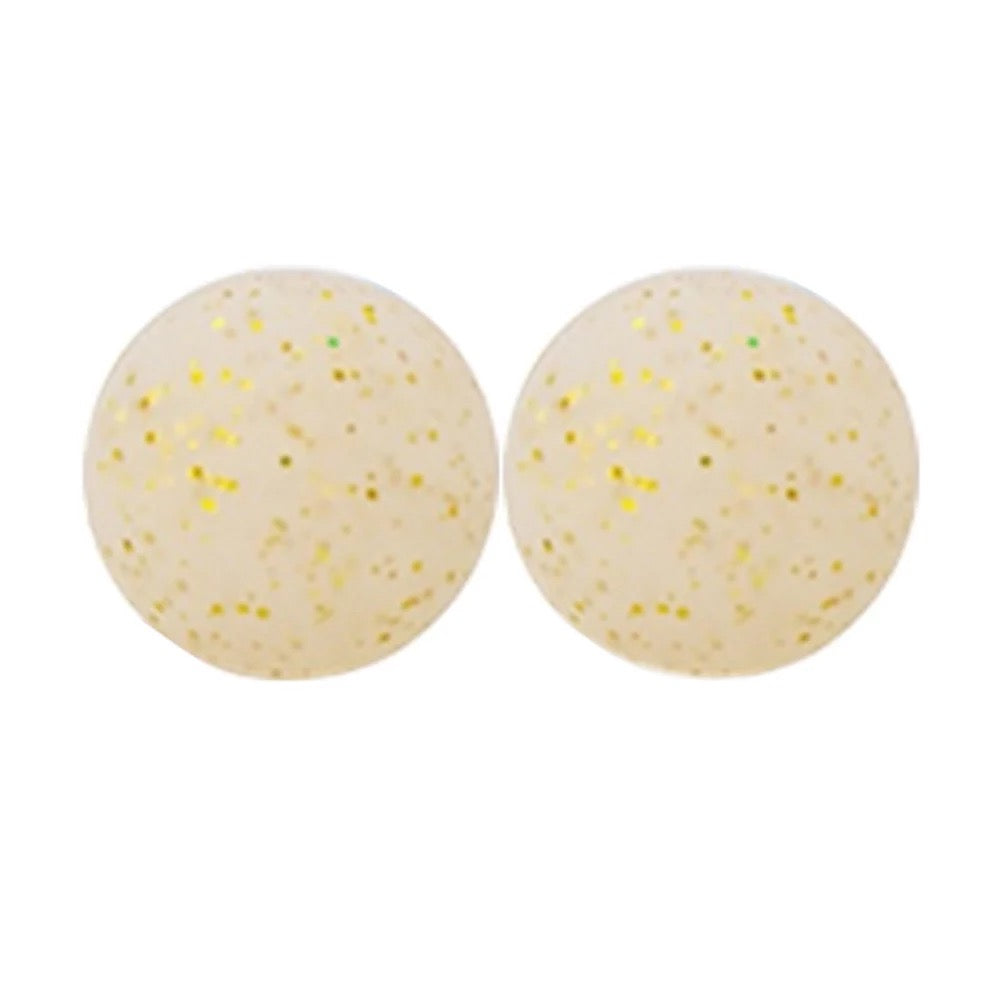 T210 - 12mm "Gold Glitter" Silicone Beads