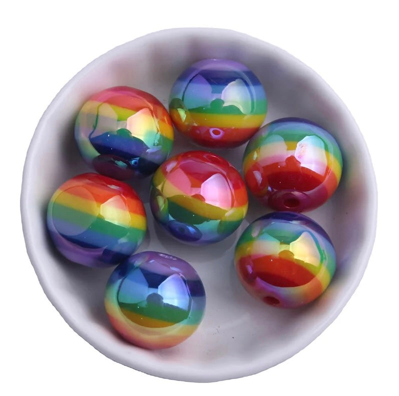 #816 - Opal Rainbow  Acrylic Beads (10 Count)