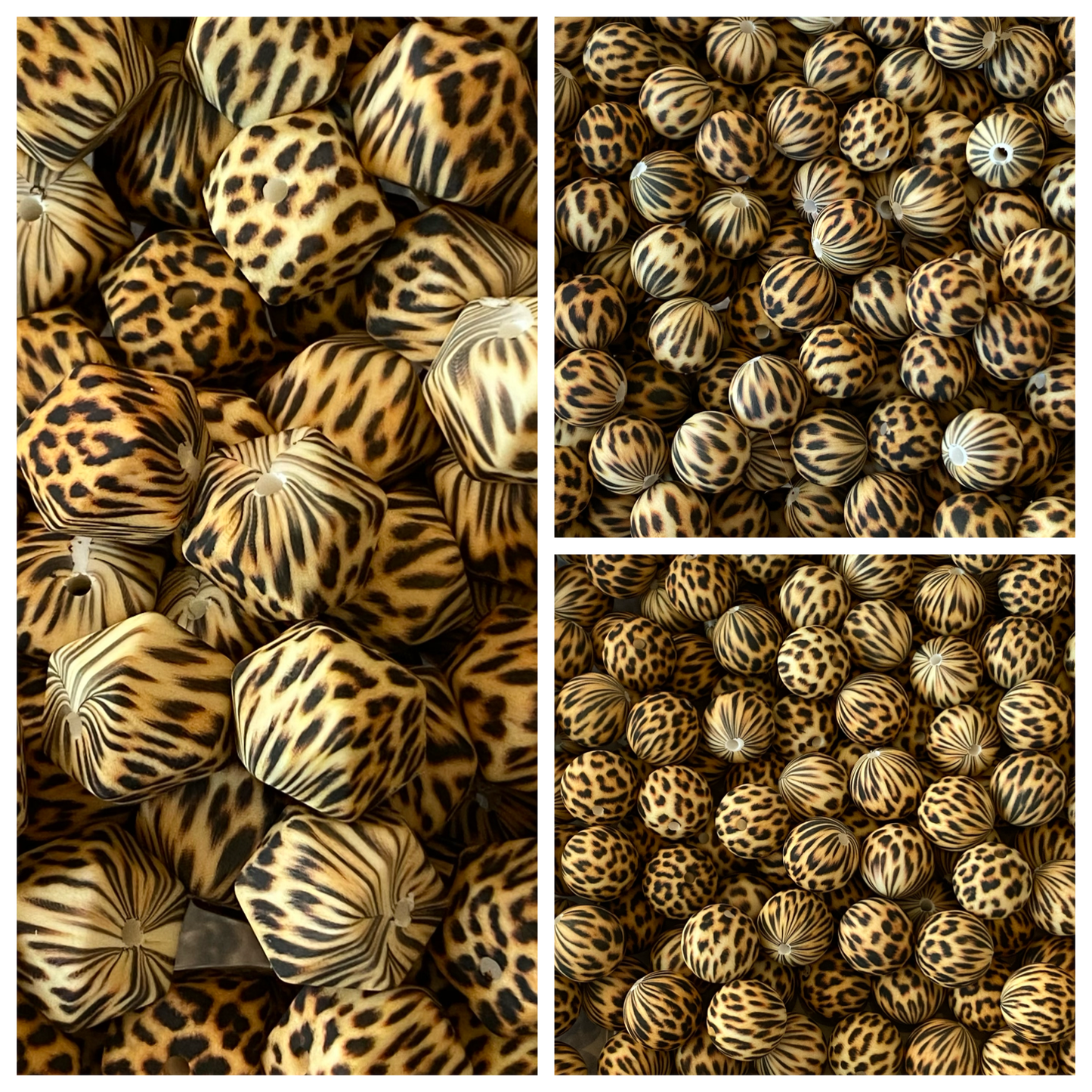 12mm- A-03- Cheetah Silicone Beads