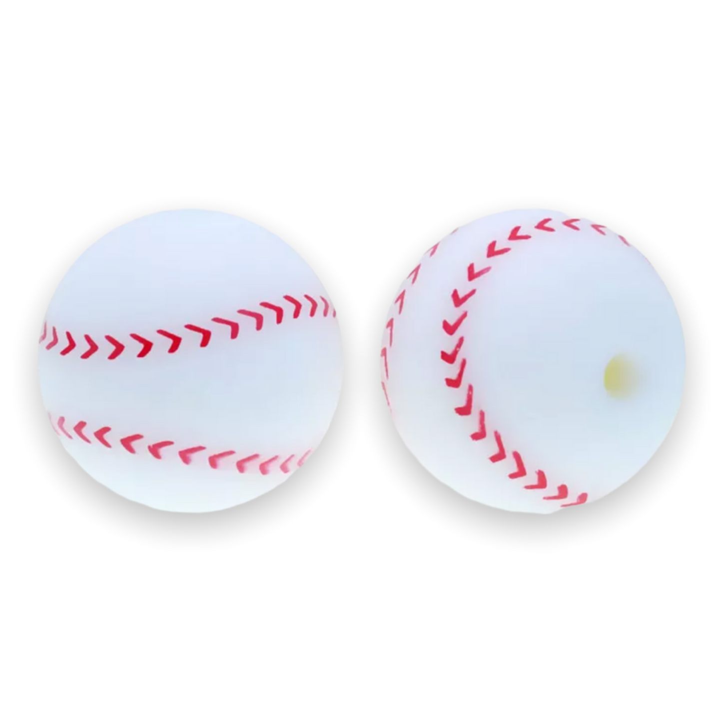 A45 - 15mm "Baseball" (10 Count) Silicone Beads, Craft Supplies