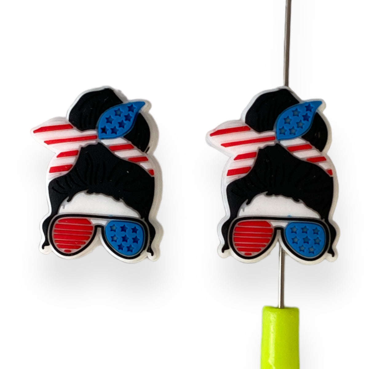 h887 - USA Mama Focal Bead Silicone (1 Count)