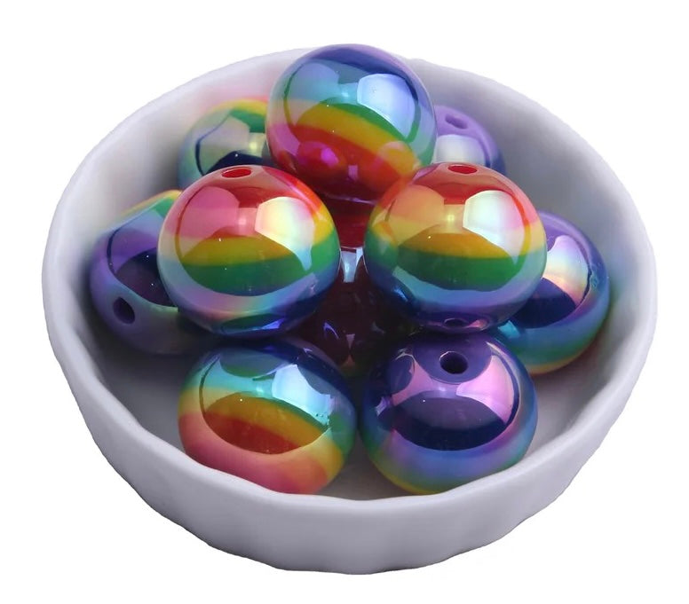 #816 - Opal Rainbow  Acrylic Beads (10 Count)