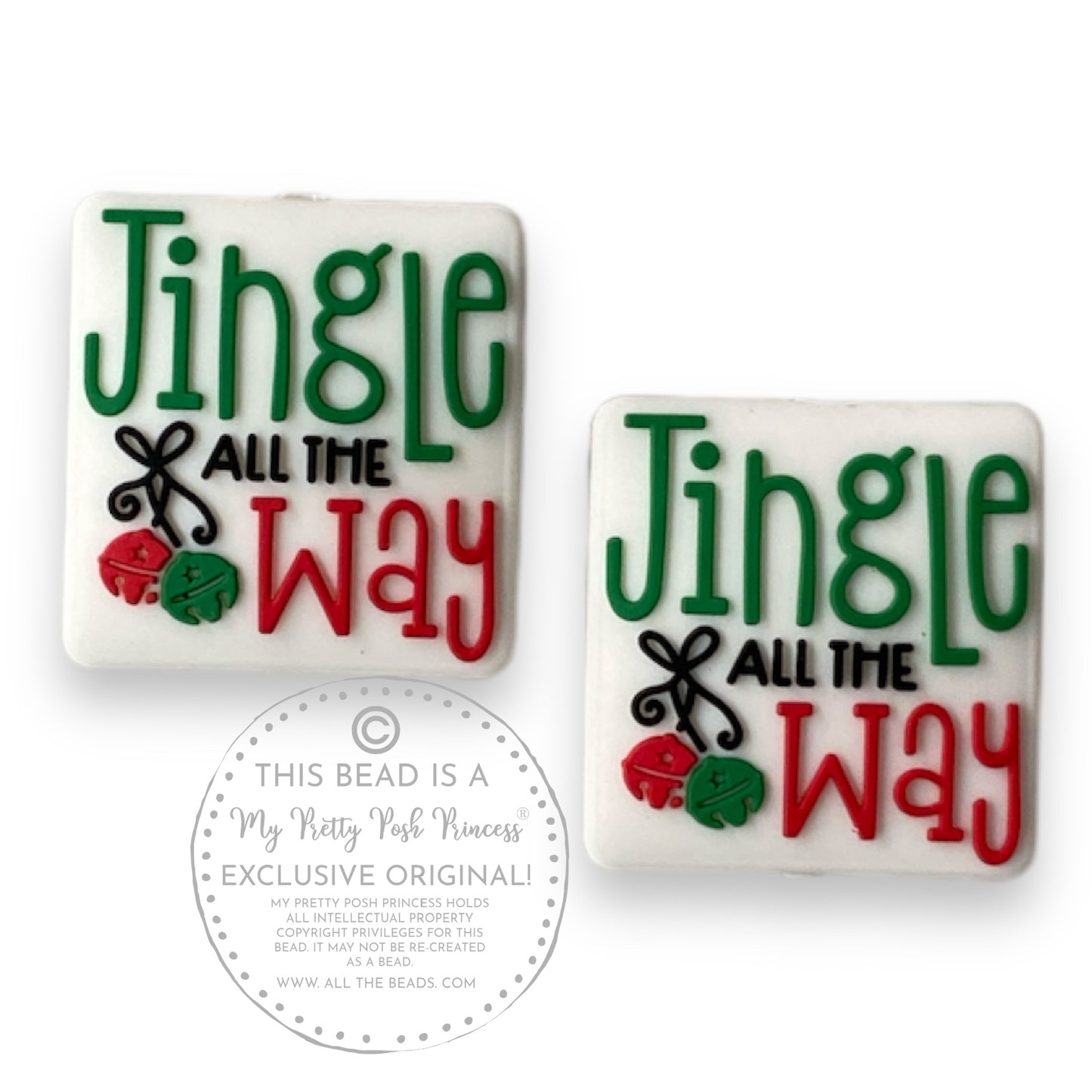 X15 - Jingle All The Way -Exclusive Focal (1 Count) Bead Silicone *Copyright