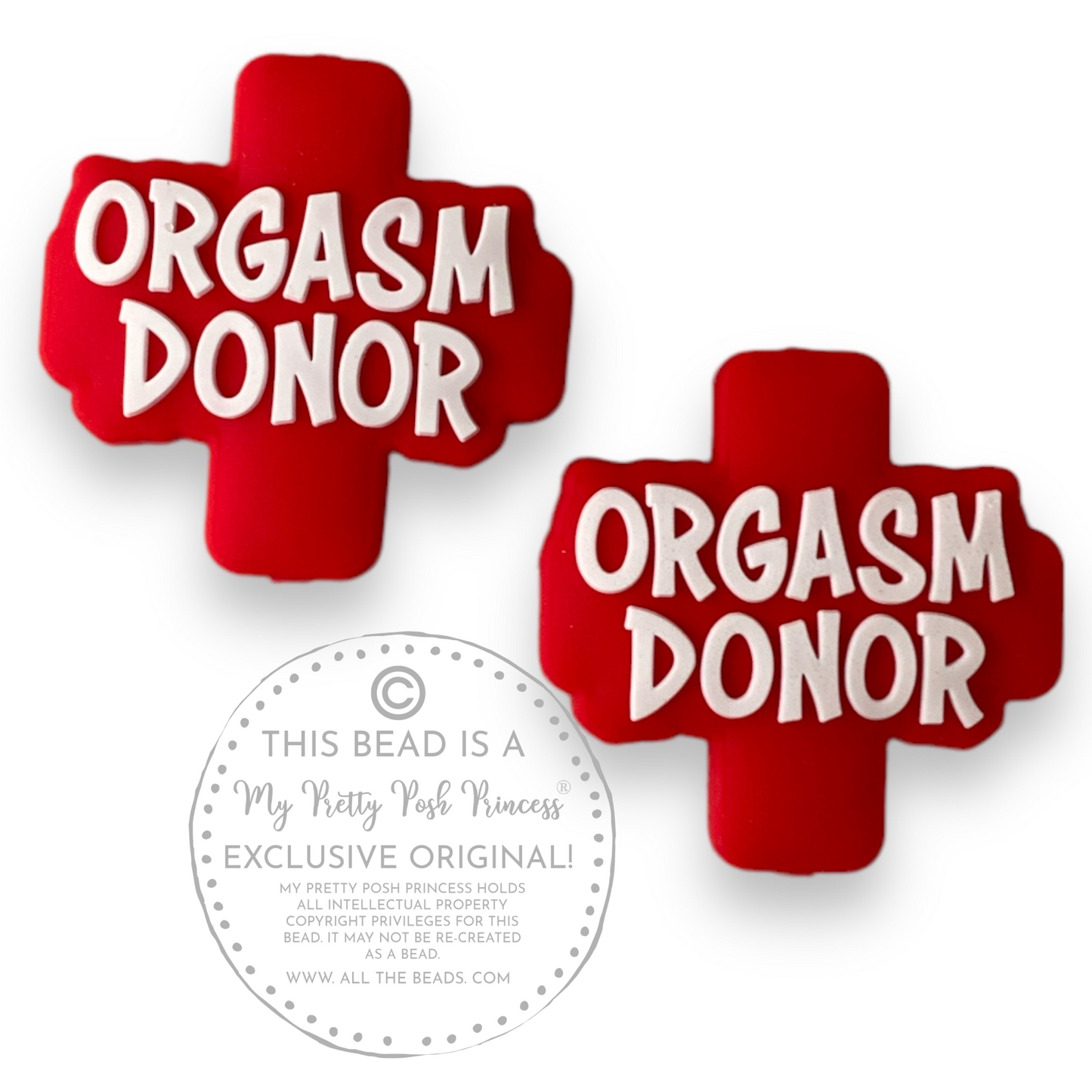 h1105-  "Orgasm Donor"  Exclusive Focal Bead Silicone (1 Count)