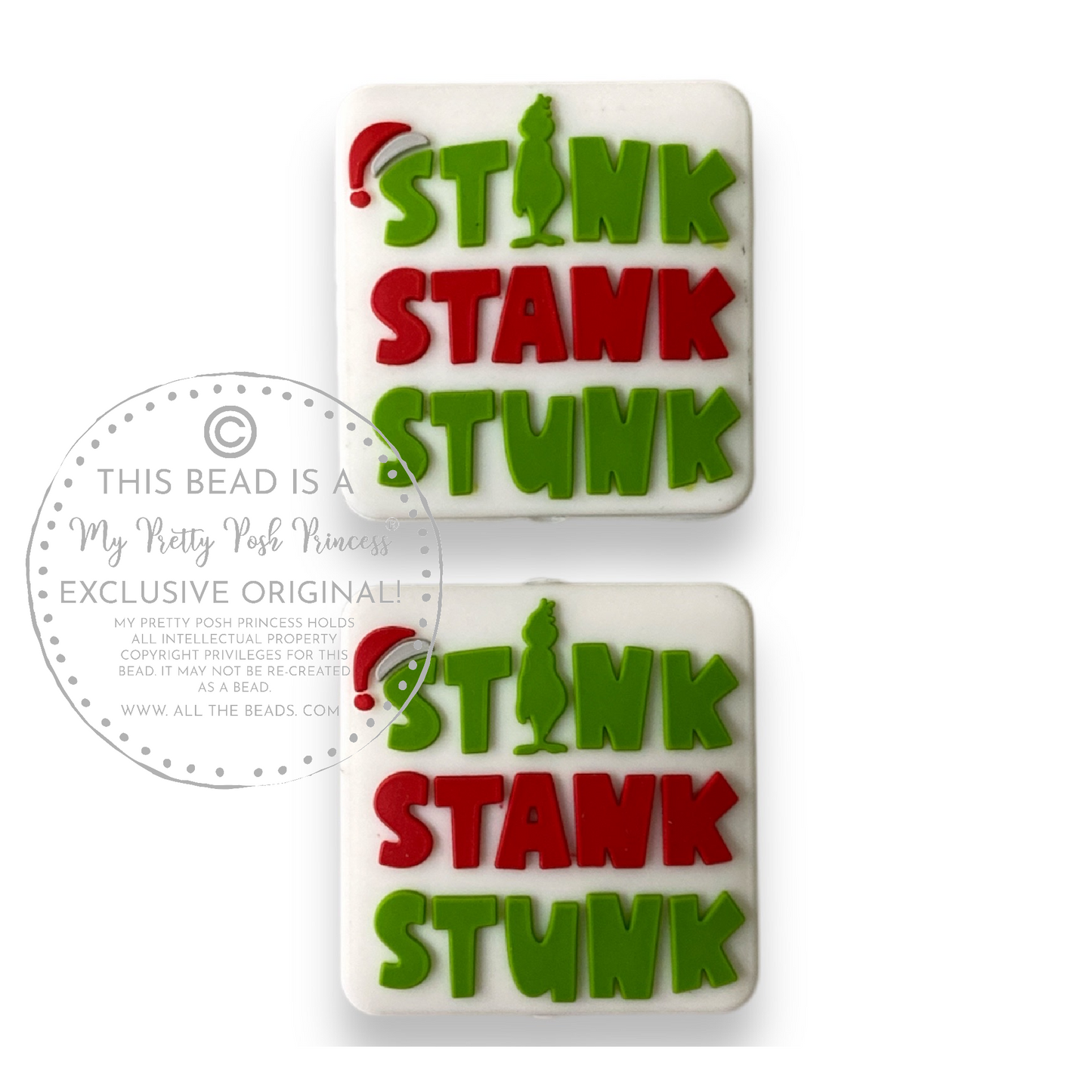 X266 - "Stink Stank Stunk   "Exclusive"  Focal (1 Count) Bead Silicone