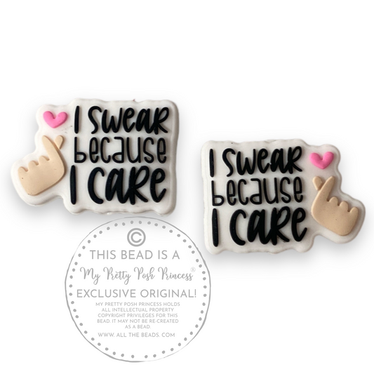 h1077 - "I Swear Because I Care"  Exclusive  Focal Bead (1 Count)