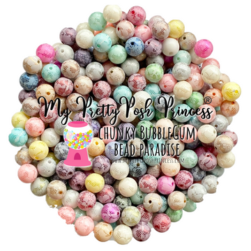 K- 570- 12mm Marble Acrylic Mixed Bulk Bag 100 Count Beads – My Pretty Posh  Princess