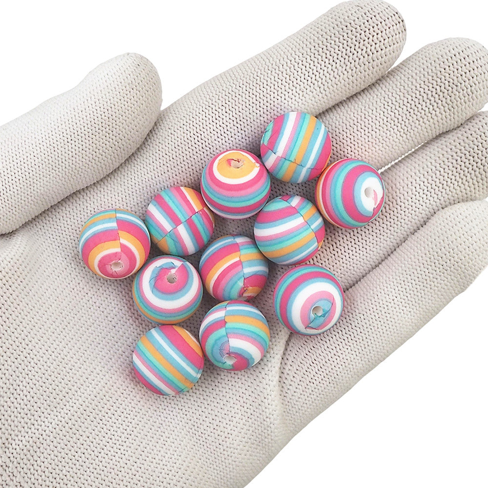 #719 - 15mm "Nebula"  Silicone  Beads