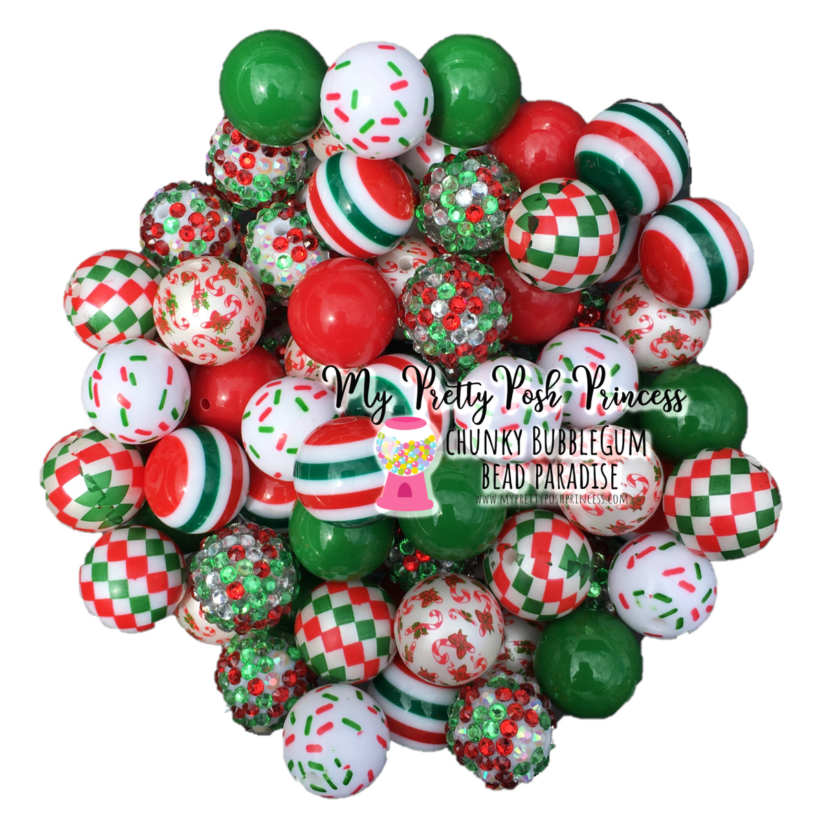 20M- 79- 20mm Christmas (50 Count) Bead Pack (SALE!!)
