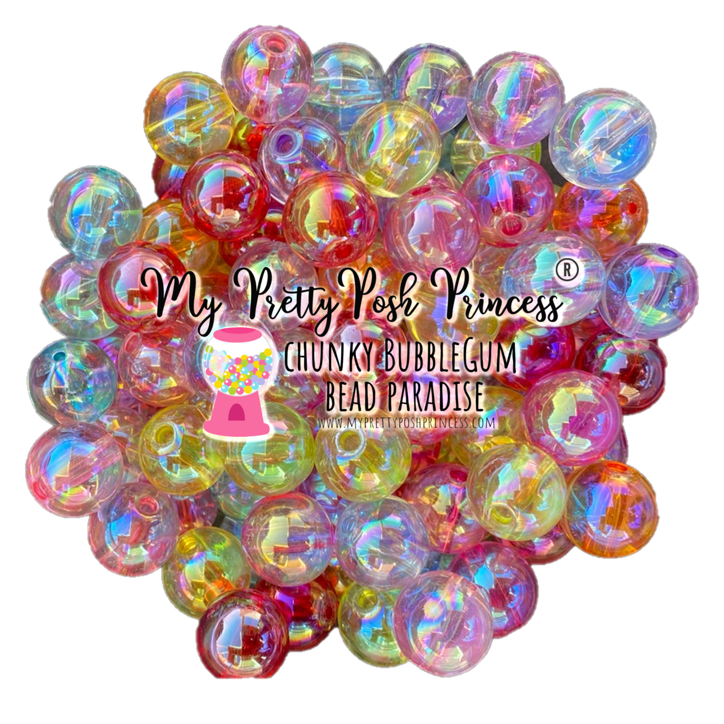 K- 515- 20mm Jelly AB 100 Count Beads Mix