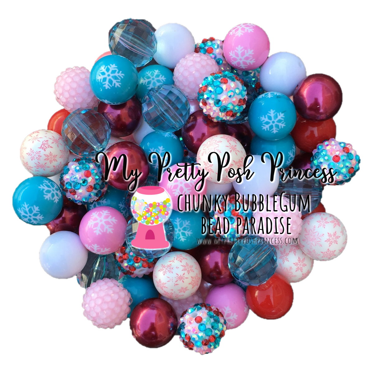 20-M70- 20mm "Frosty Winter"  (50 Count) Bead Pack (SALE!!)
