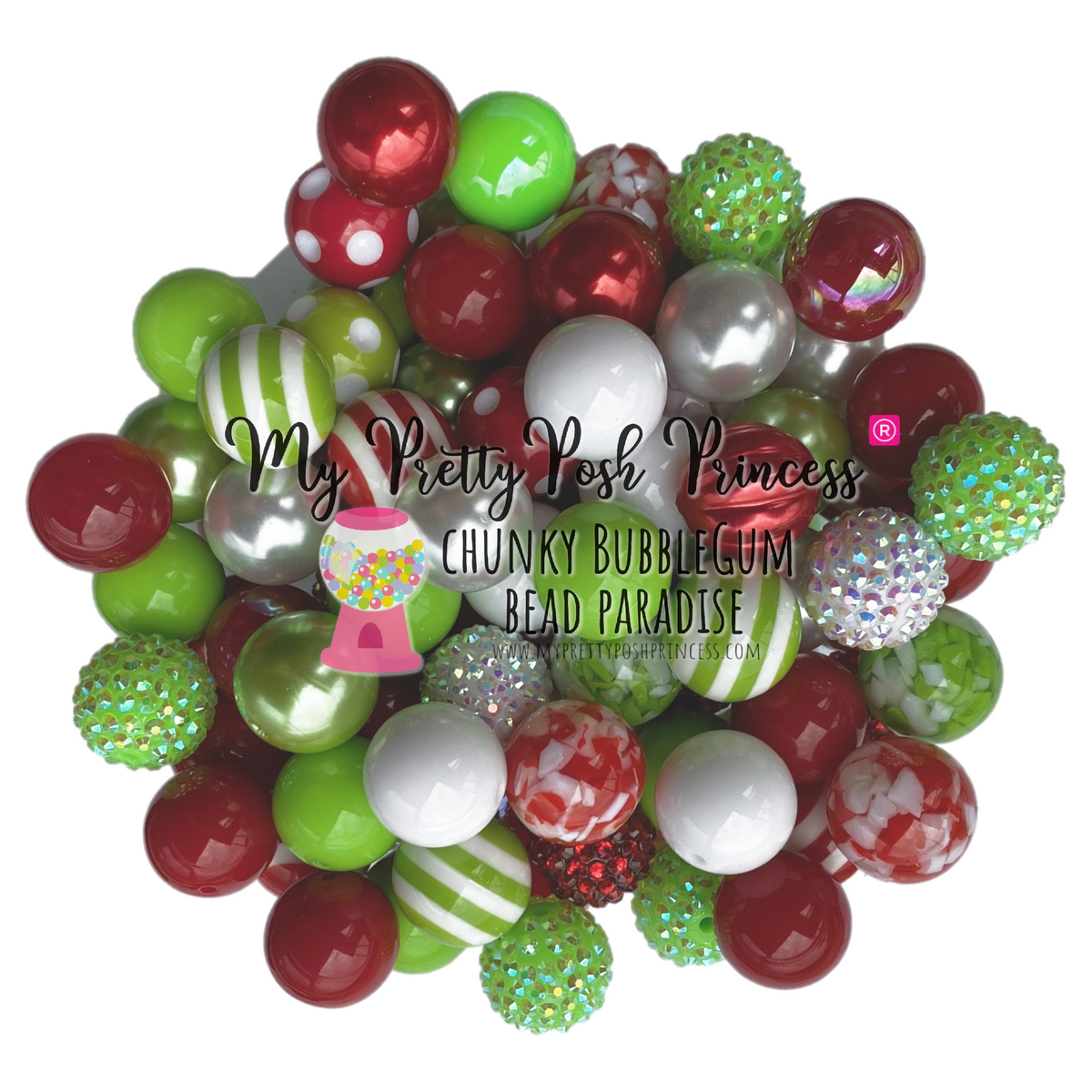 20-M90- 20mm "Christmas Grump" (50 Count) Bead Pack (SALE!!)