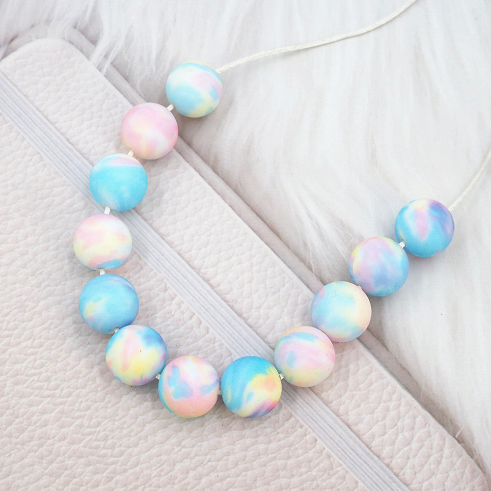 #712 - 15mm "Rainbow”  Silicone  Beads