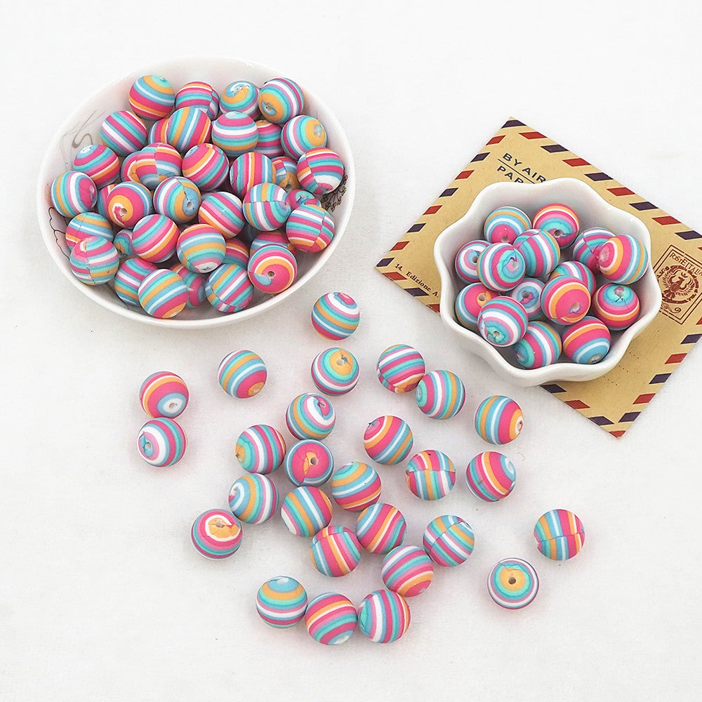 #719 - 15mm "Nebula"  Silicone  Beads