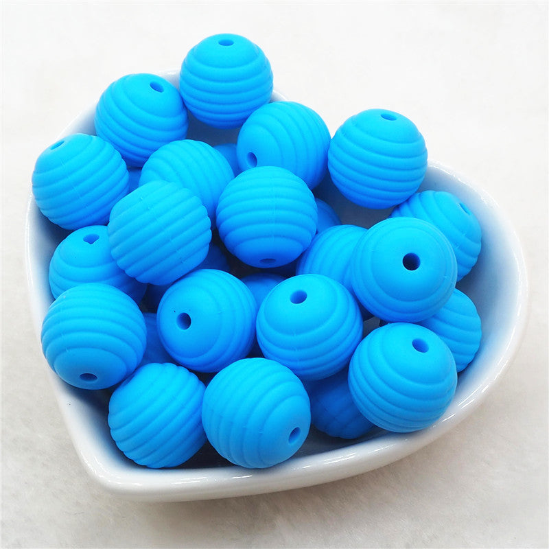 15mm “Spiral” Silicone Beads