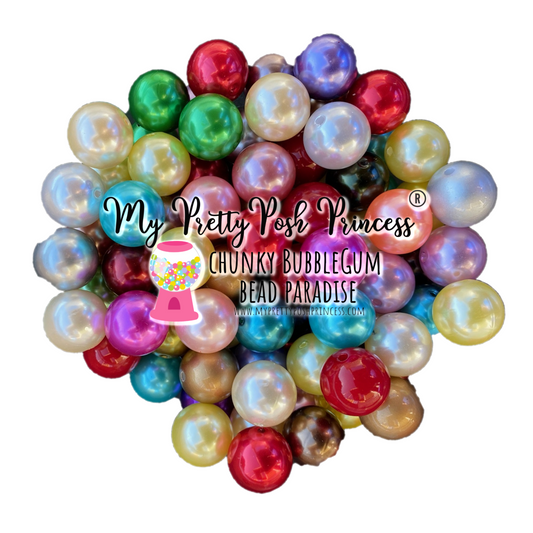 20mm  Pearl Mixed Wholesale Bulk Bag 105-120 Count Beads