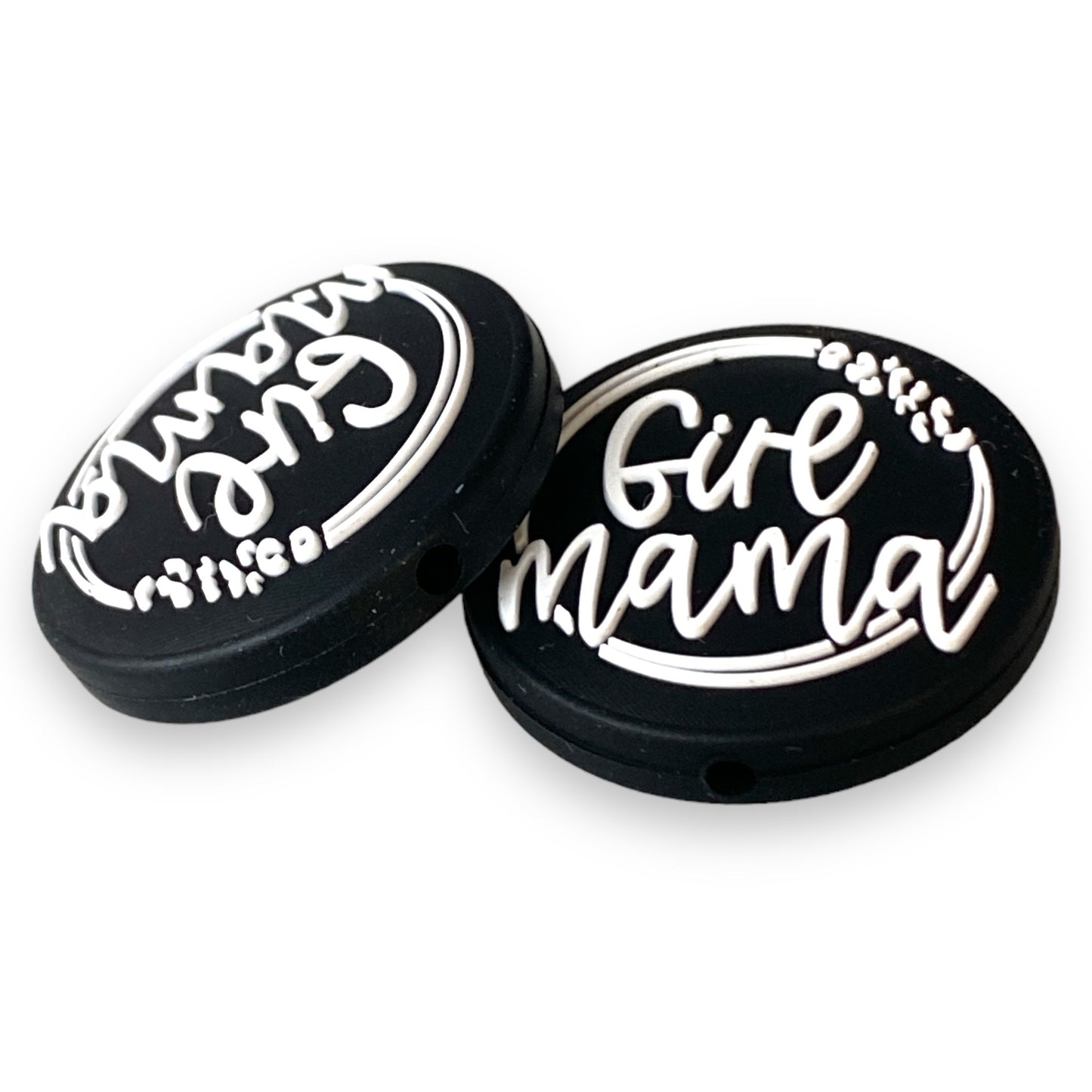 e568 - "Girl Mama" Exclusive  Focal Bead Silicone (1 Count)