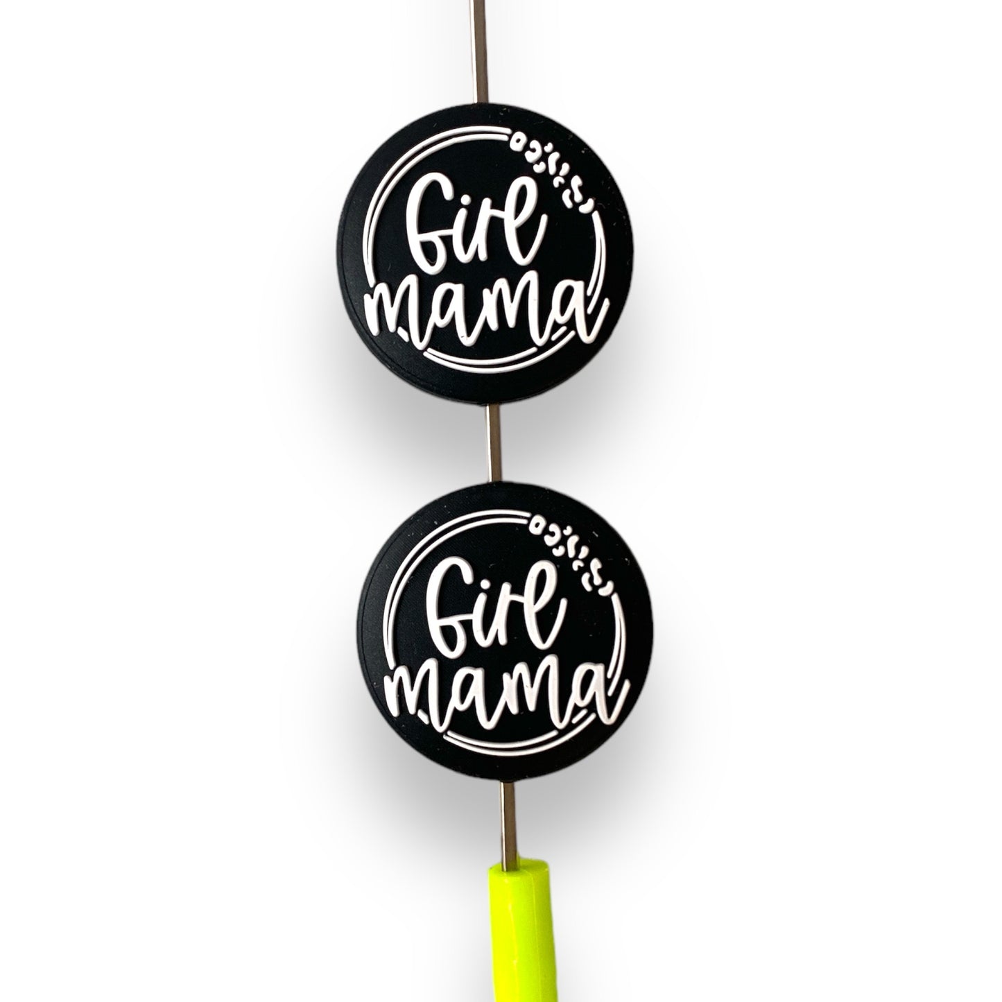 e568 - "Girl Mama" Exclusive  Focal Bead Silicone (1 Count)