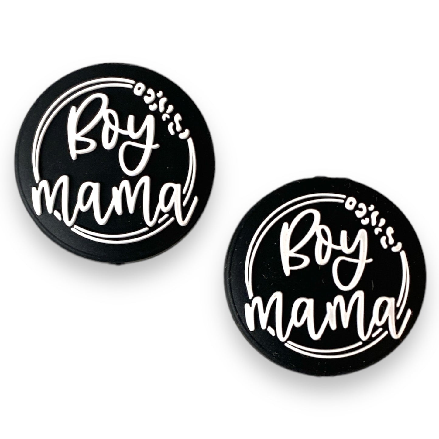 e569 - "Boy Mama"  Exclusive  Focal Bead Silicone (1 Count)