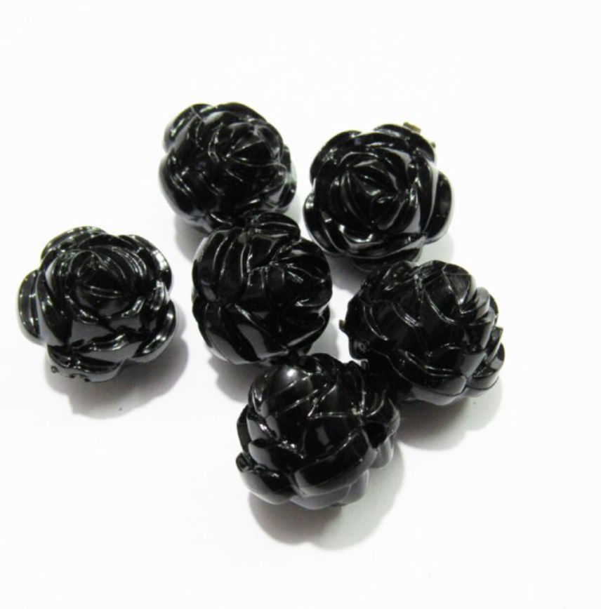 12mm Solid/Transparent Acrylic Flower Beads