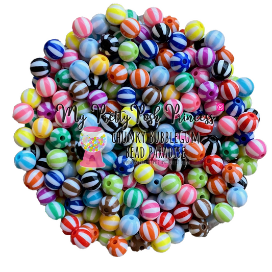 K- 568- 12mm Beach Balls Mixed 100 Count Beads