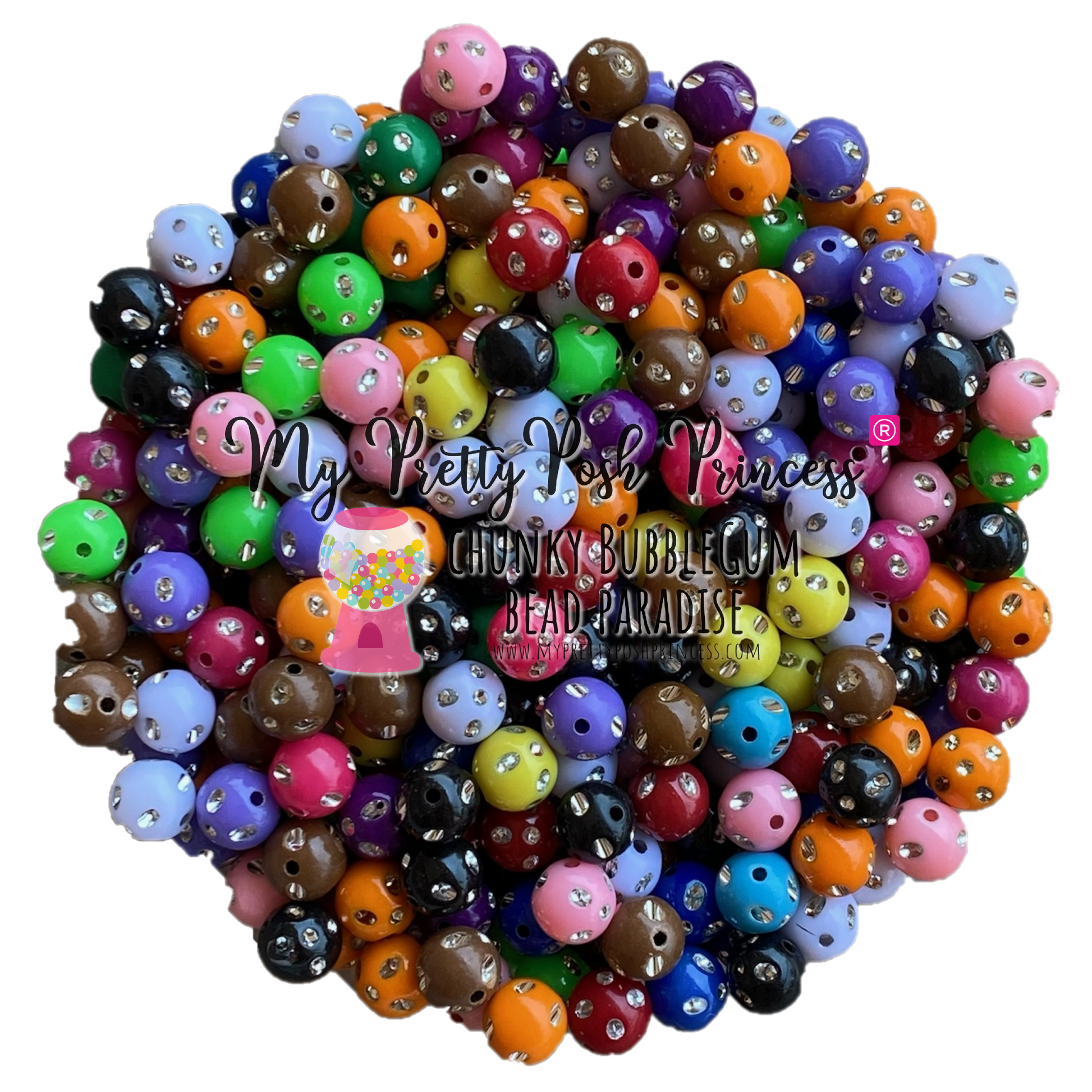 K- 564- 12mm Bling Mixed Bulk Bag 100 Count Beads – My Pretty Posh