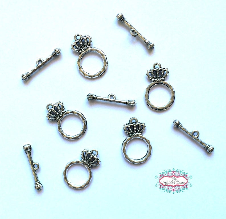 P71 - Silver Crown Toggles ( 5 Sets)