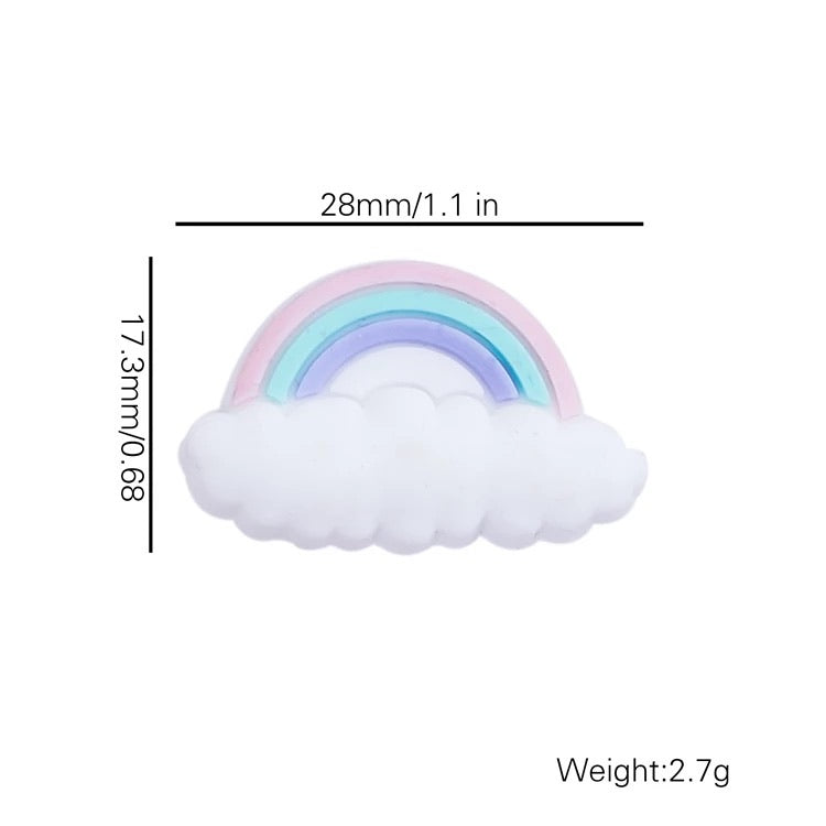 X176 - Rainbow Cloud Silicone (1 Count) Focal Bead