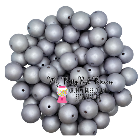 #431 - 20mm Gray "Matte" Pearls  (1 Count)