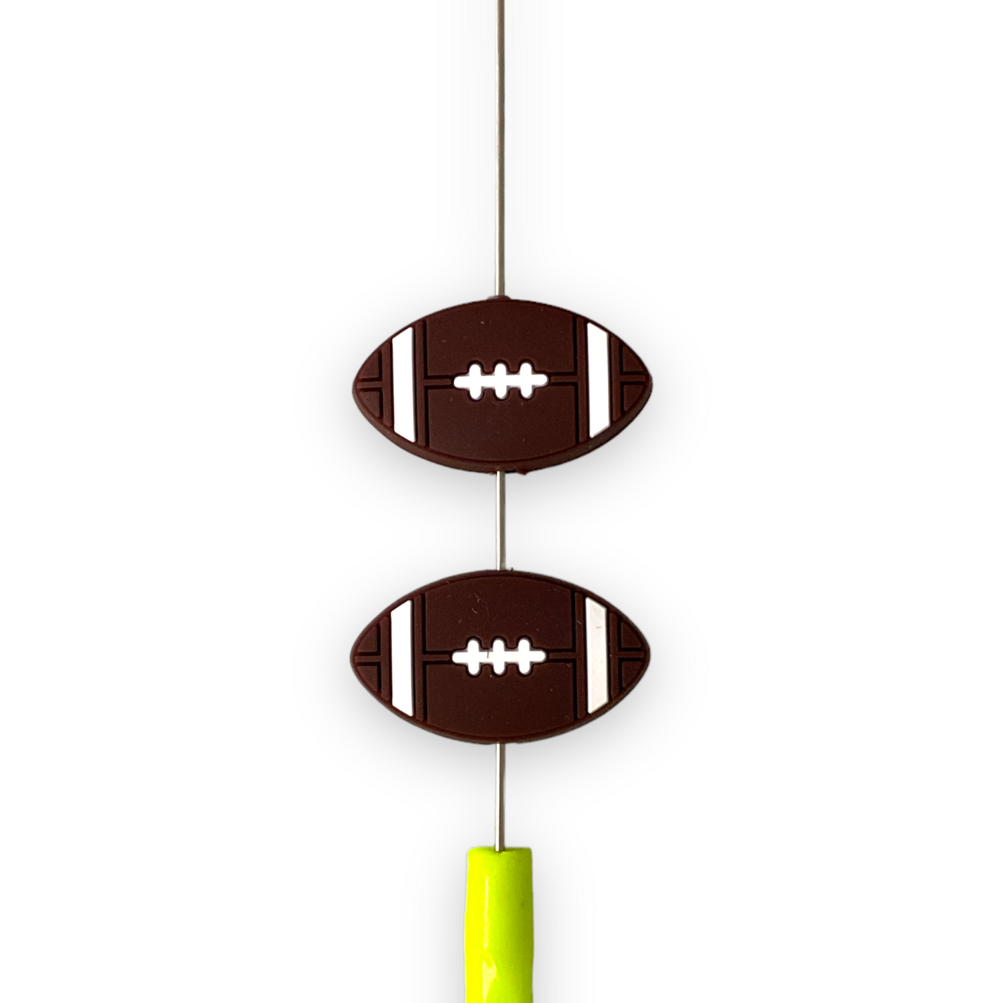 A-6046  -  Football Silicone  (1 Count) Focal Bead