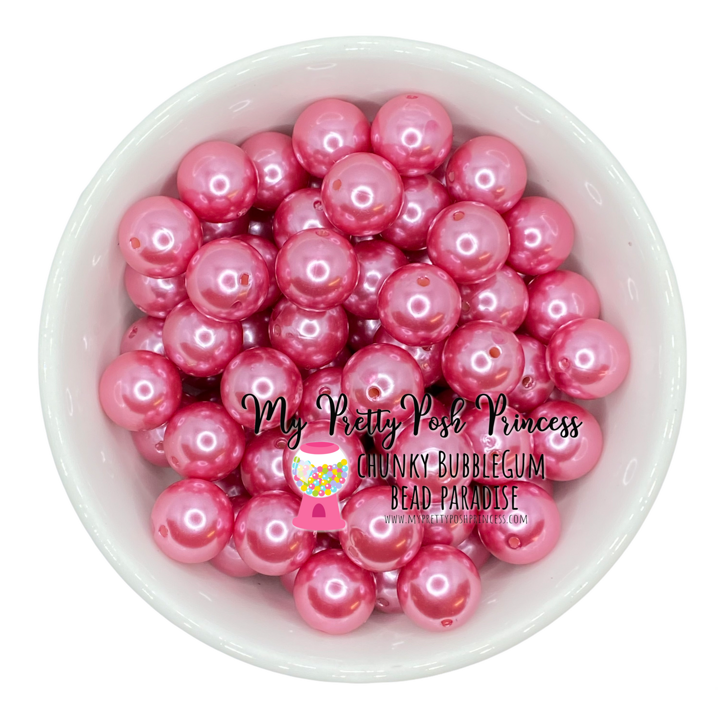 #380 - A20- 20mm Mauve Pearl Acrylic Beads (1 Count)