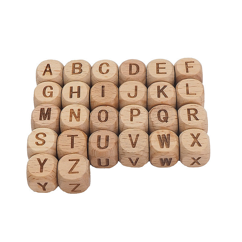 Wood "Letter"  Beads