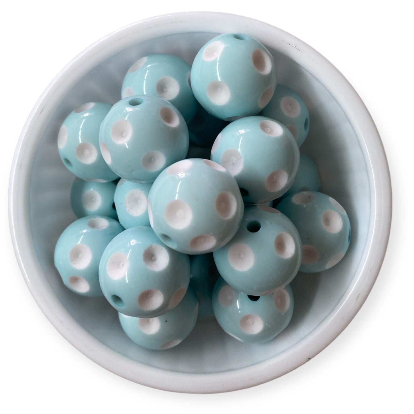 #846- 20mm Light Blue Acrylic Beads (1 Count)