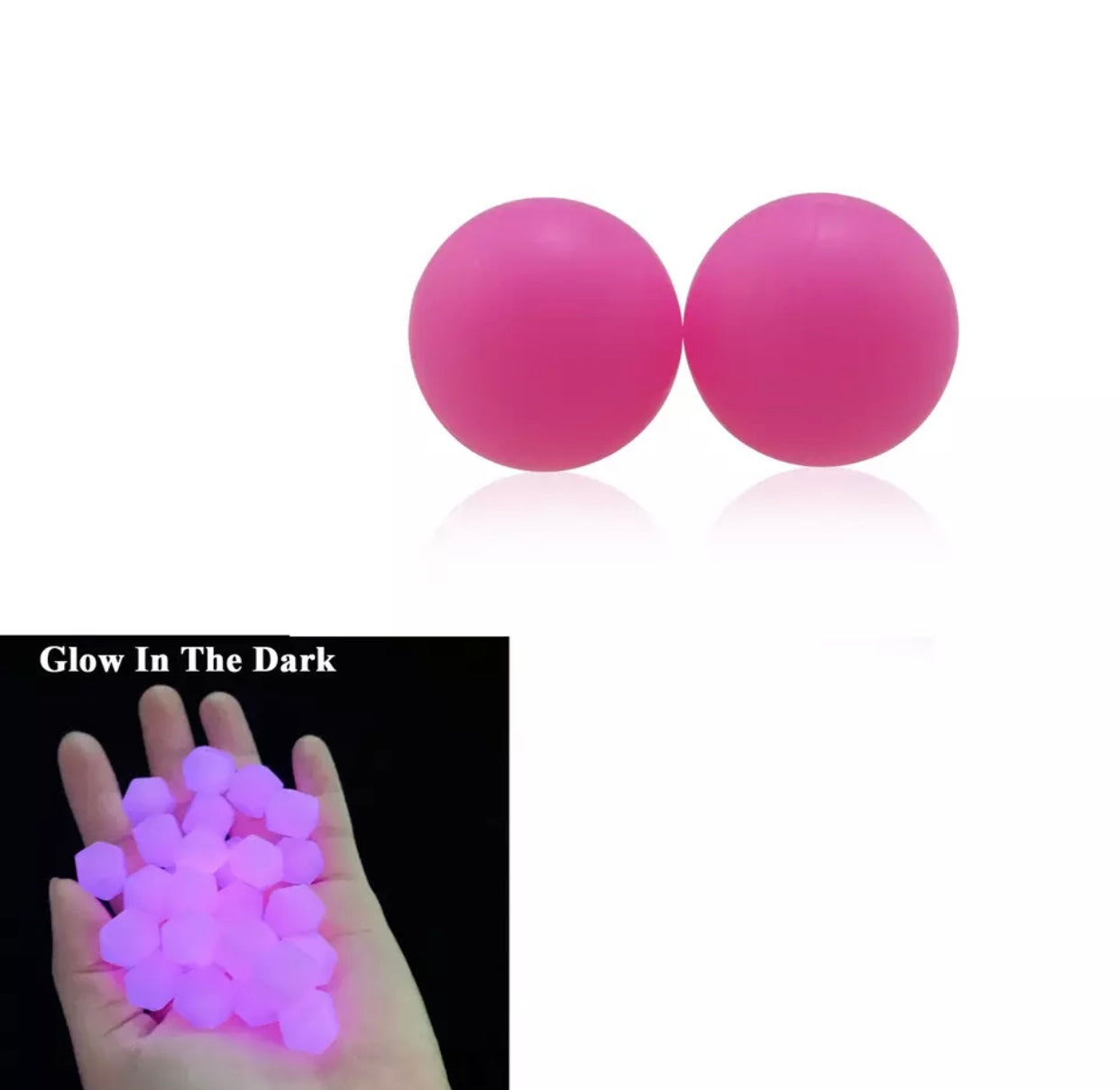 T293- 15mm Pink GLOW IN THE DARK Round Silicone