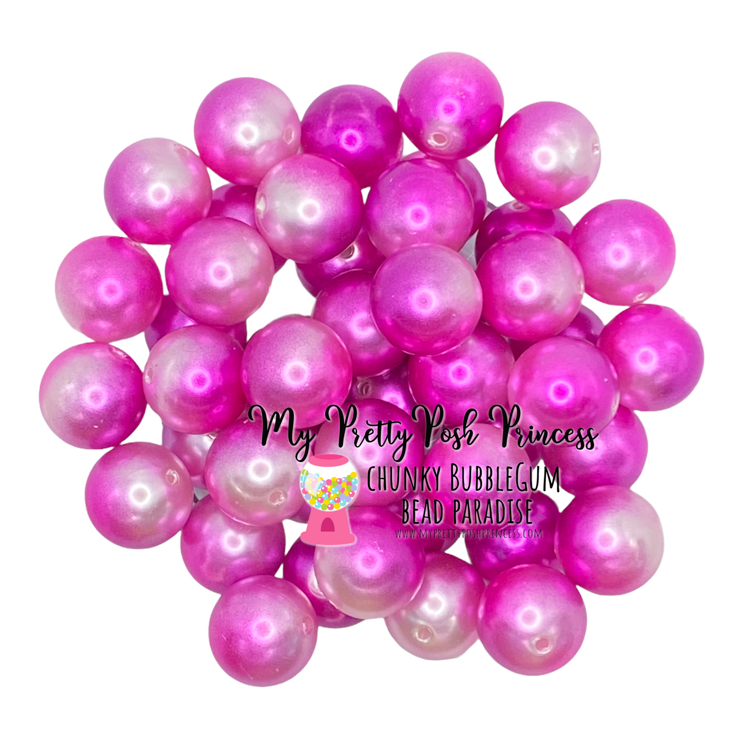 #533 - 20mm “Pink” Ombre Pearls  (1 Count)