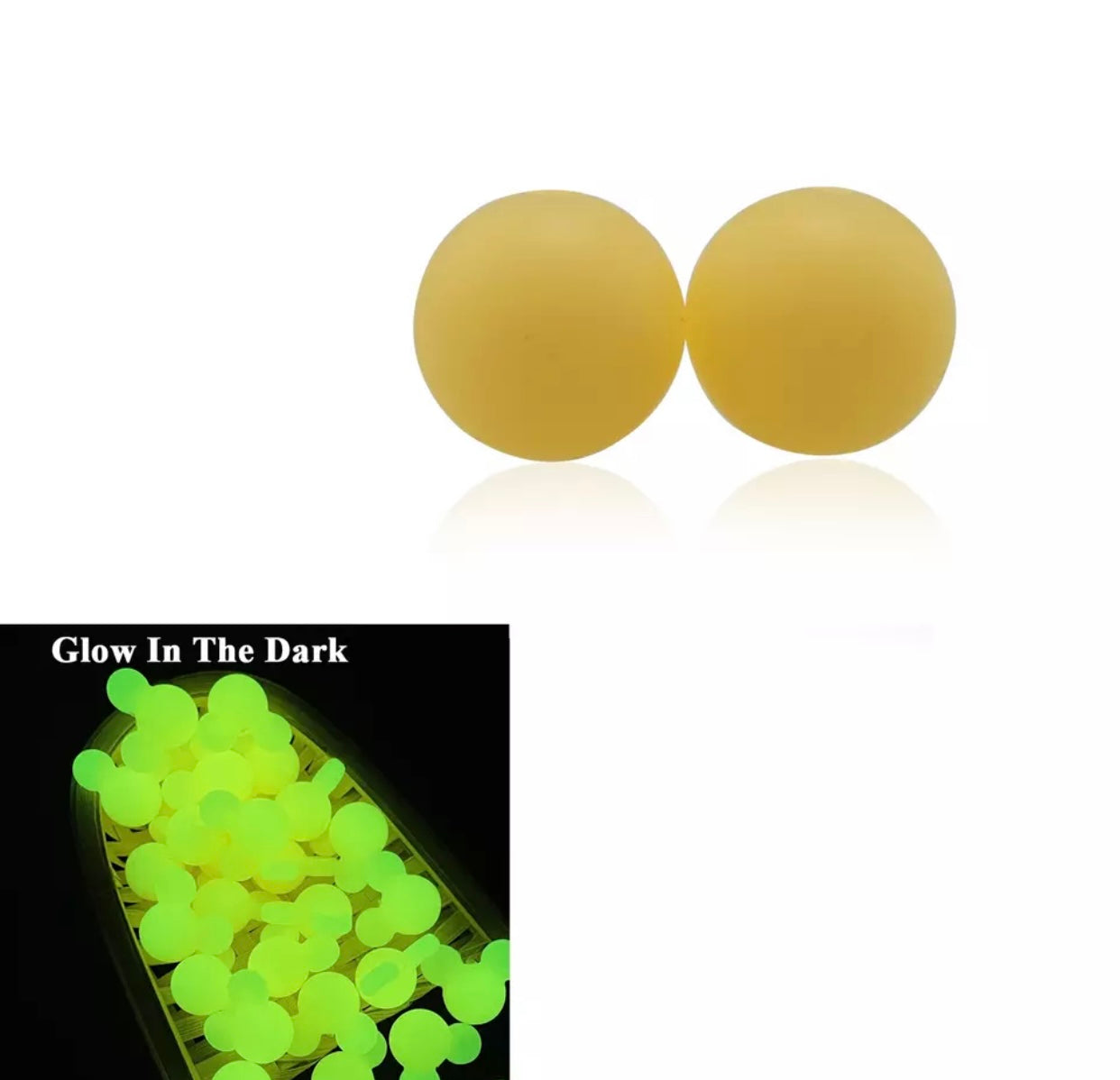 T298-  15mm Orange GLOW IN THE DARK Round Silicone