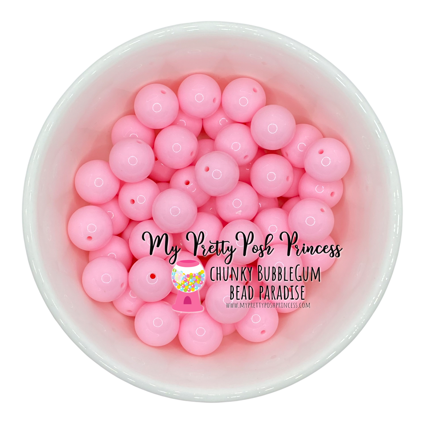 #41-12mm Light Pink Solid Acrylic Beads  (20 Count)