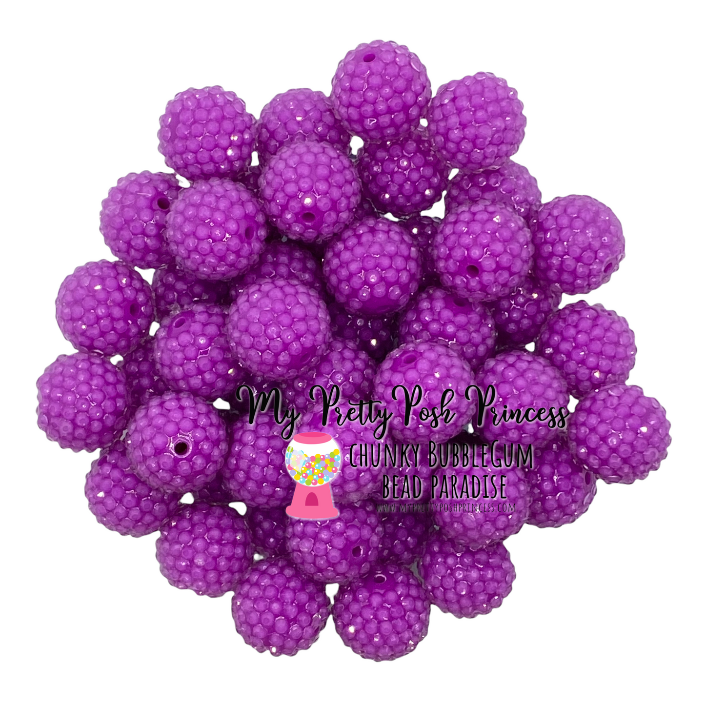 #1140 - R75- 20mm Grape Jelly Rhinestone  Beads  (1 Count)