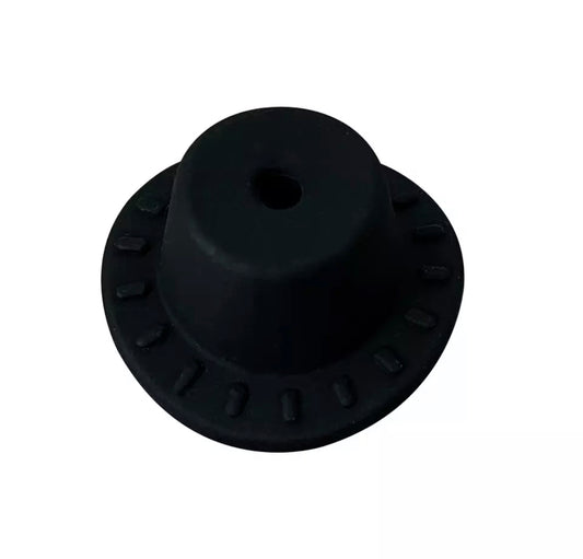 X438 - Black “Cowboy Hat” Silicone (1 Count) Focal Bead