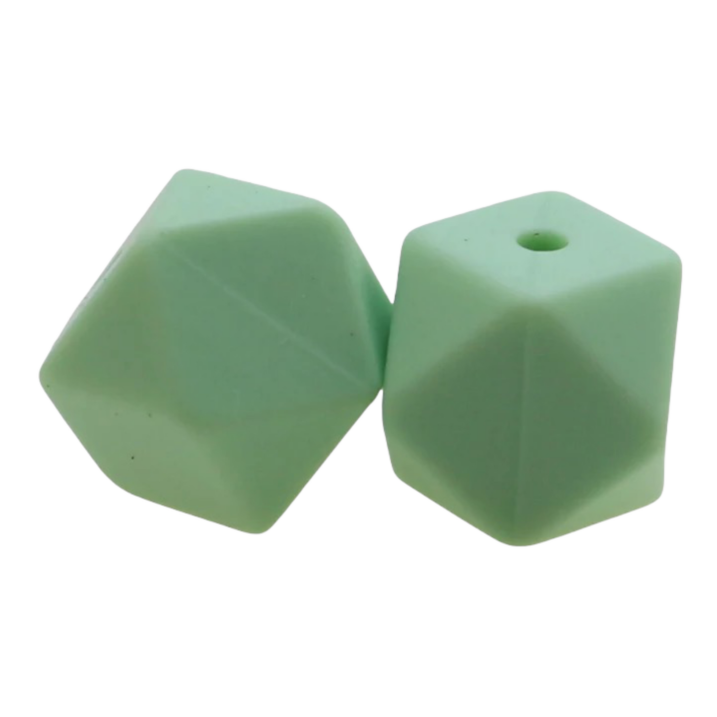 Hexagon-- 14mm-- Silicone  Beads