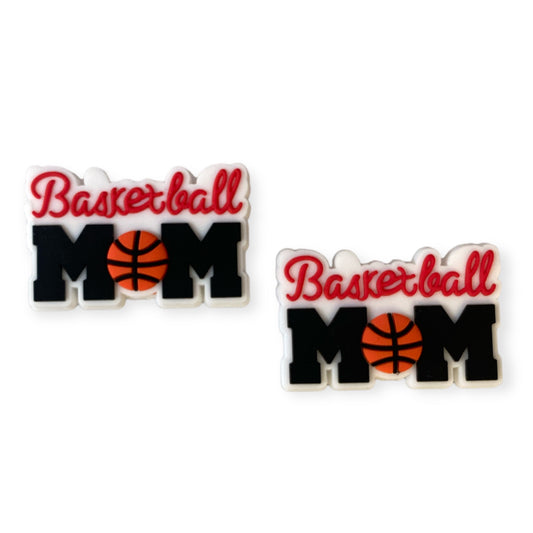 X232-  Basketball Mom Silicone (1 Count) Focal Bead