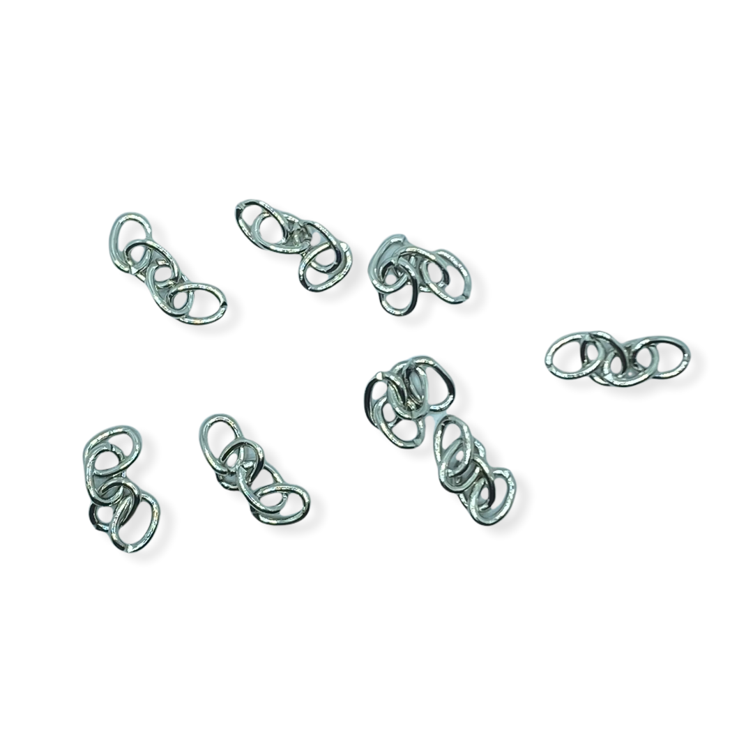 P83 - Silver Chain Link Extenders (Set of 5) *STURDY*