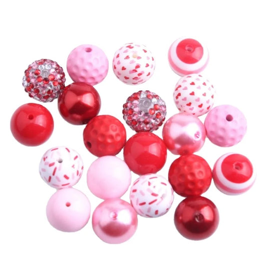 20-M84- 20mm "Red & Pink" (50 Count) Bead Pack